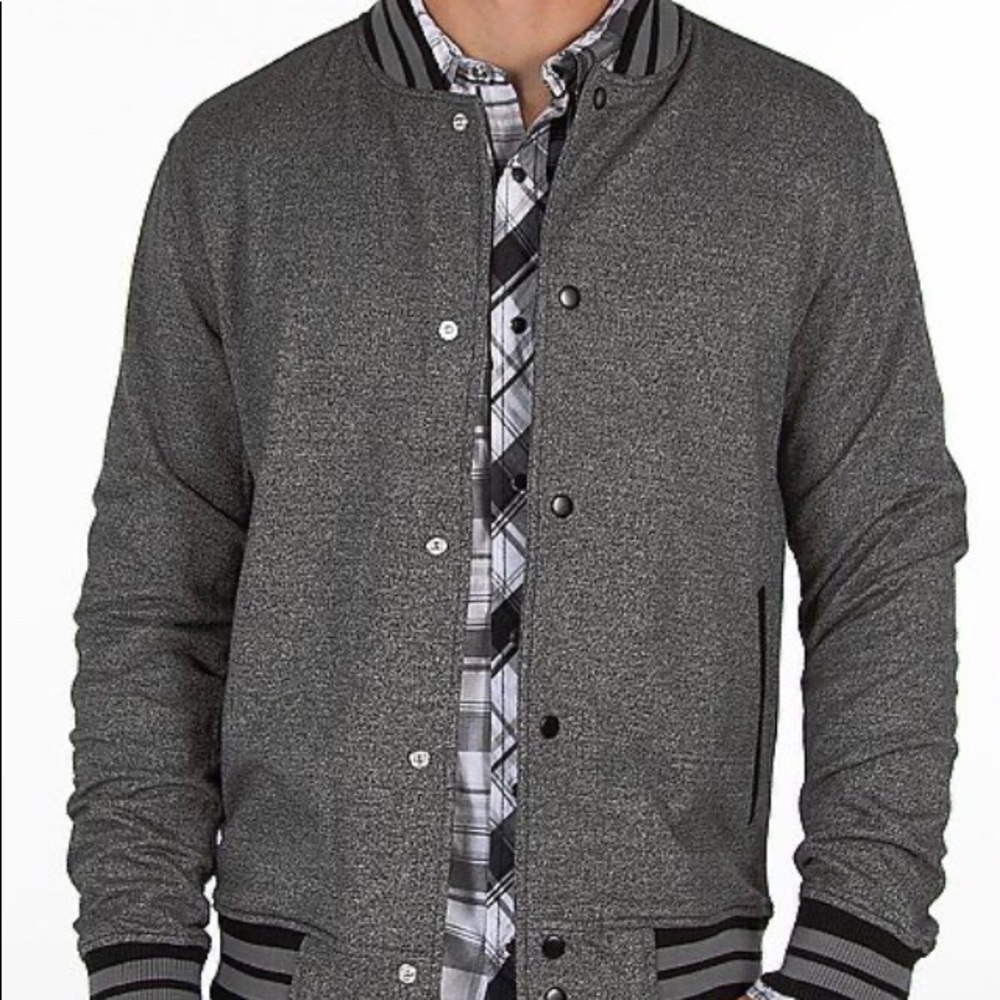 Charles & A Half Varsity Jacket Charcoal / Black M